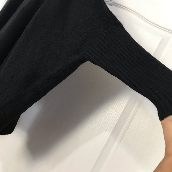 VERTIGO Black Oversized Wrap Cardigan Wool Bleed - Picture 4 of 7